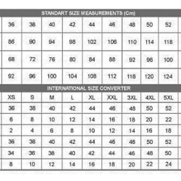 Size Conversion Chart - Picture 5 of 5